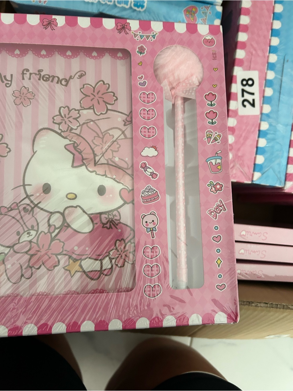 4/$50 Sanrio My Melody Pink Floral notebook Stationery Set - Picture 3 of 5